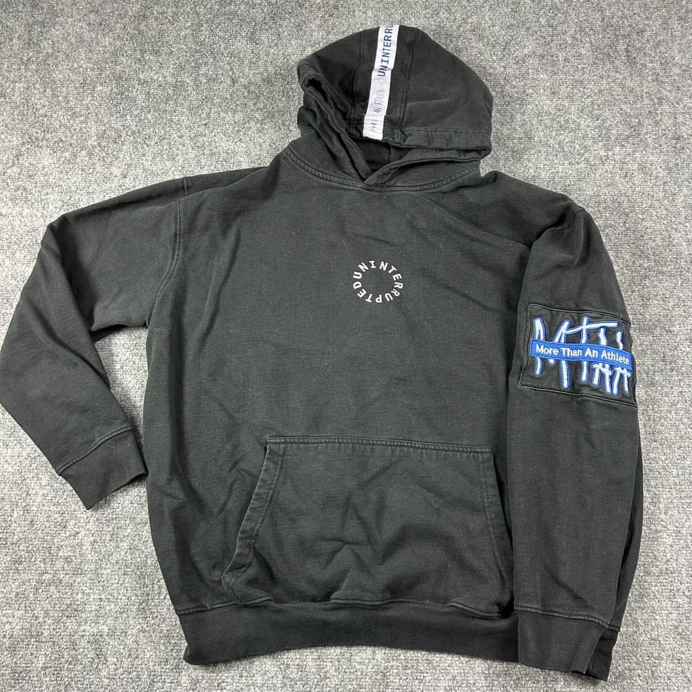 UNINTERRUPTED Hoodie Mens Large Black More Than‎ An Athlete Fleece Pullover MTTA